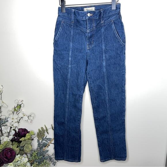 MADEWELL The Perfect Vintage Straight Jean Greenhaven Wash Seamed Version {X46} - Picture 3 of 6